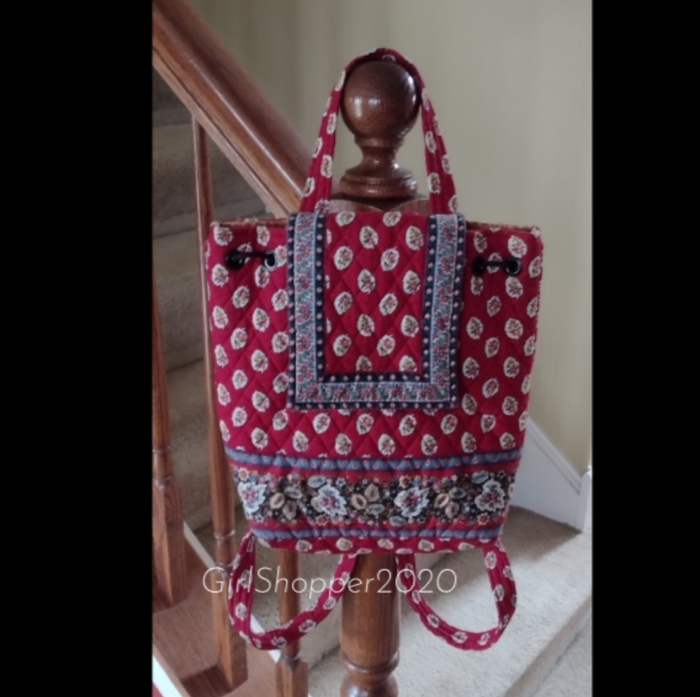 ‼️VERA BRADLEY Red Leaf Backpack - Picture 3 of 6